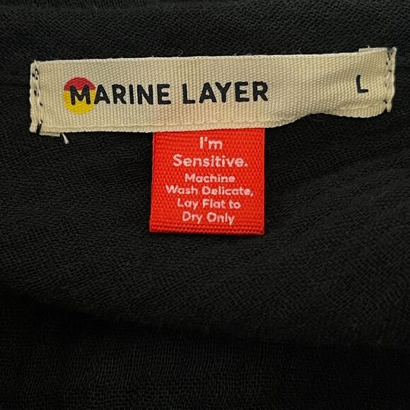 SOLD - Marine Layer 2023 Corinne Double Gauze Cotton Maxi Dress - Picture 3 of 11